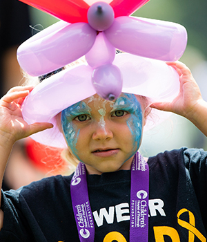 Boy at Fundraising event with balloon hat