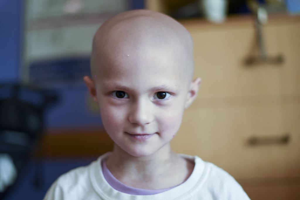 Patient with cancer in the hospital